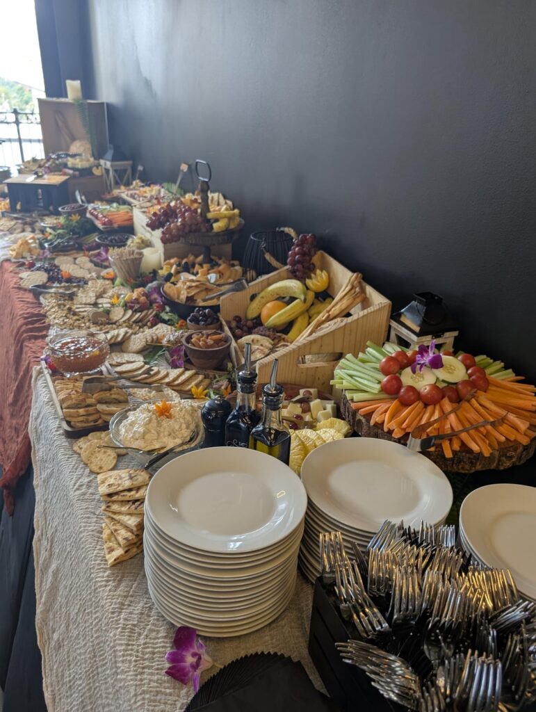 Grazing table for a corporate event today