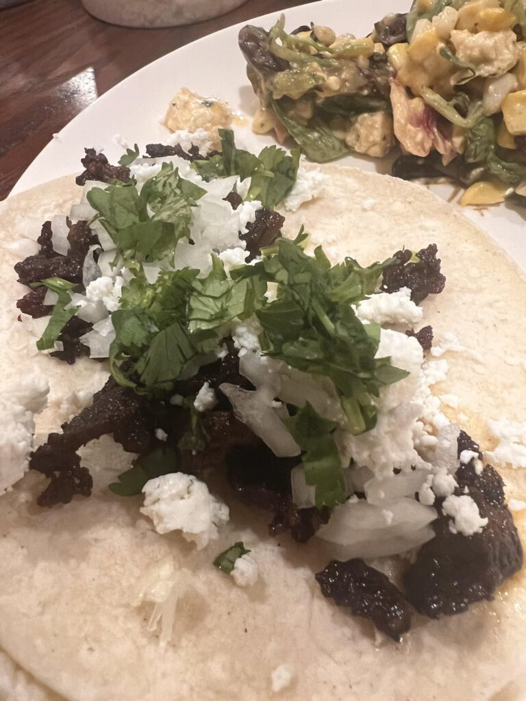 My cousin made tacos