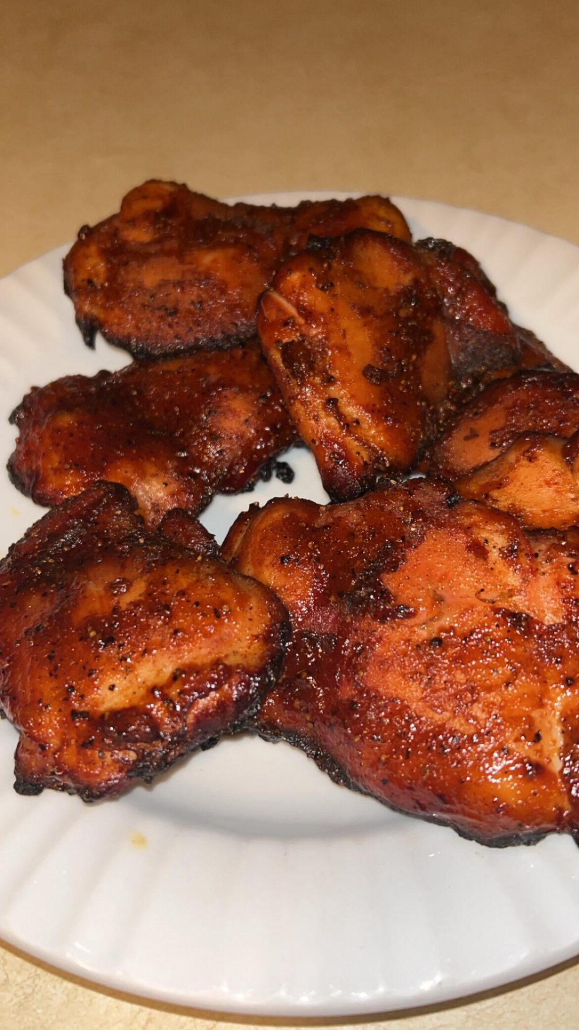 Smoked thighs came out dry