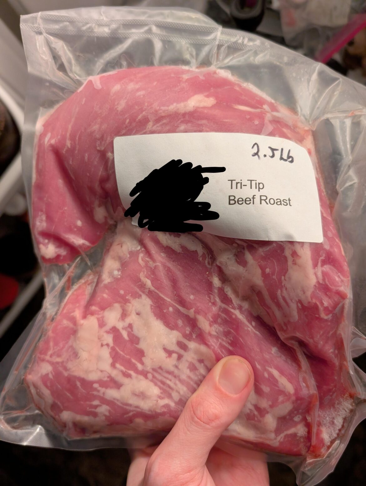 What would cause beef to look super light pink like pork?