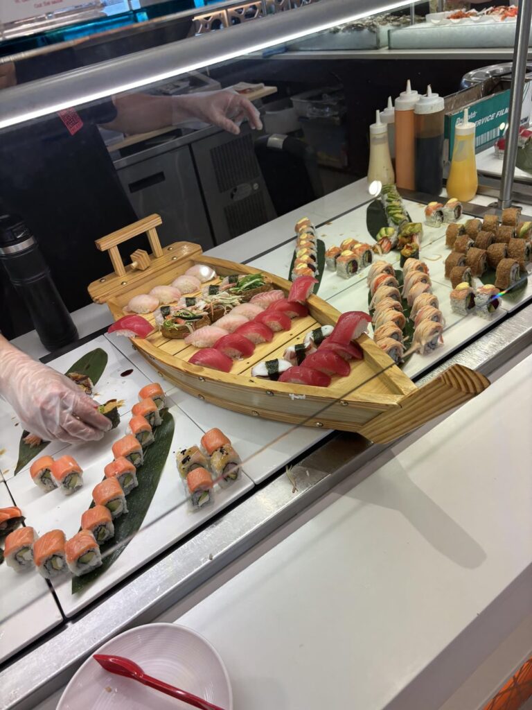 Some of the sushi and sashimi at my local buffet