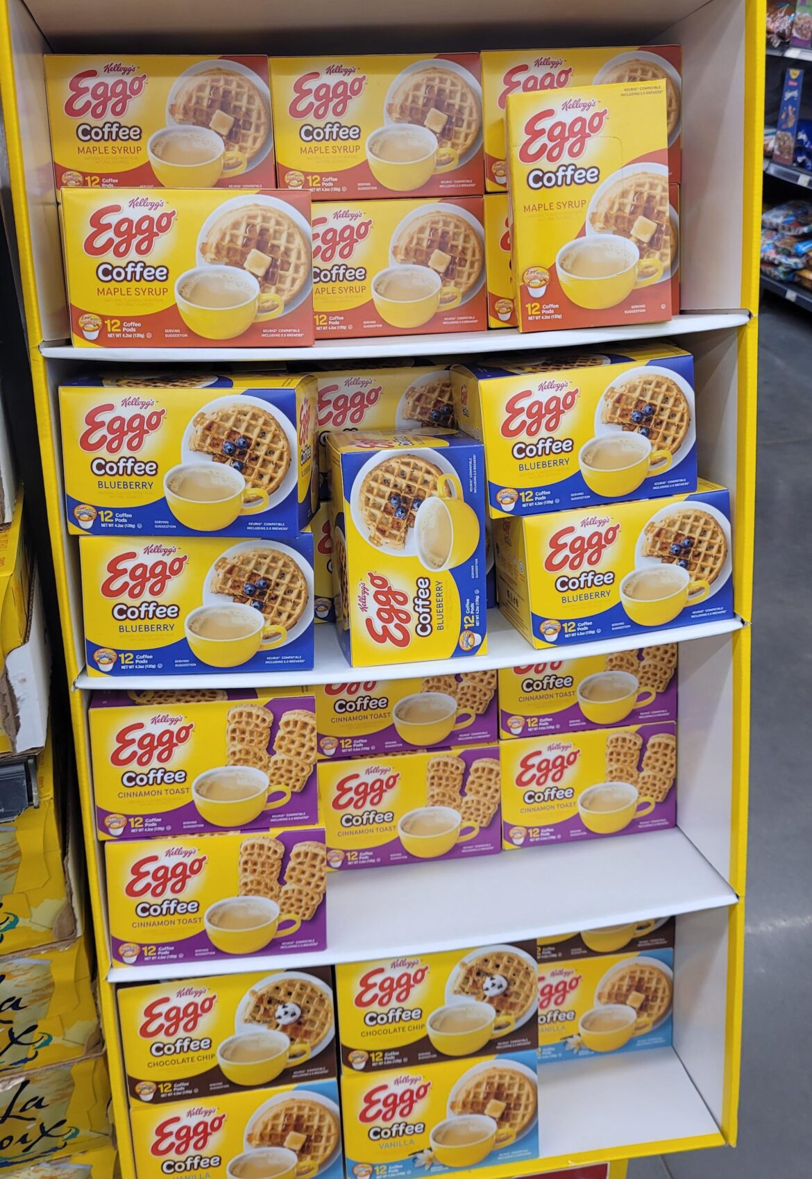 Eggo "coffee" pods.... seen at my local grocery store