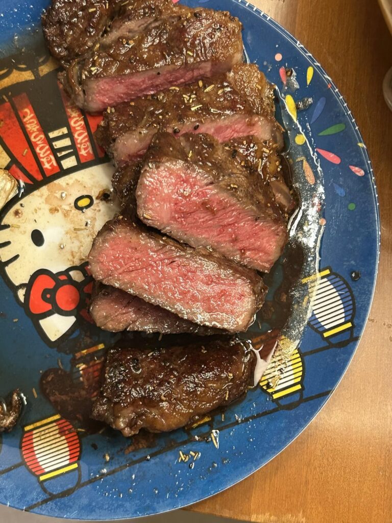 $9 NY strip. Too rare? Overcooked? Just right?