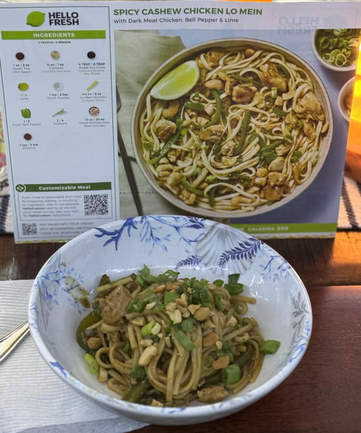 Spicy Cashew Chicken Lo Mein.   Loved It!