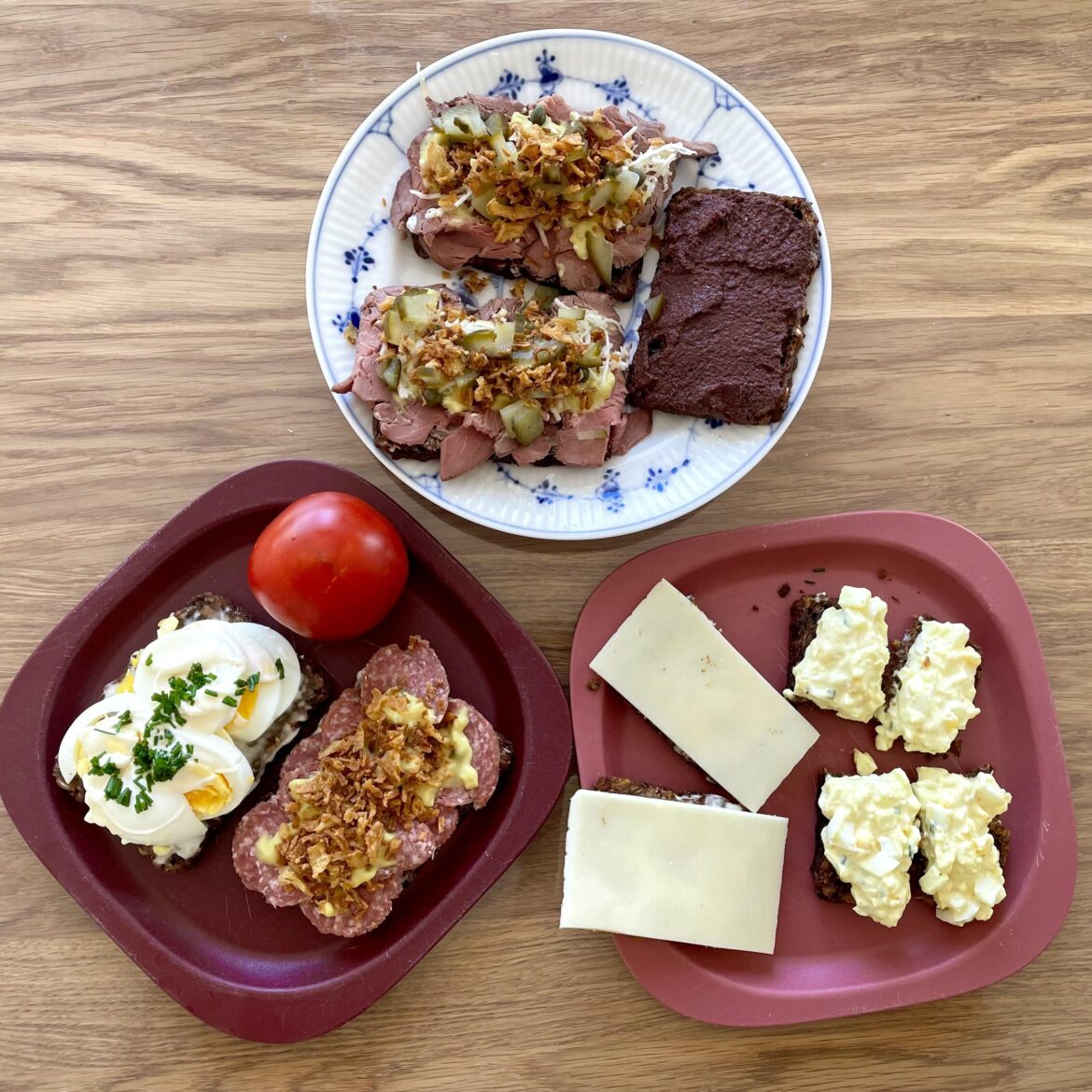 Smørrebrød for me and my two kids (2 and 4)