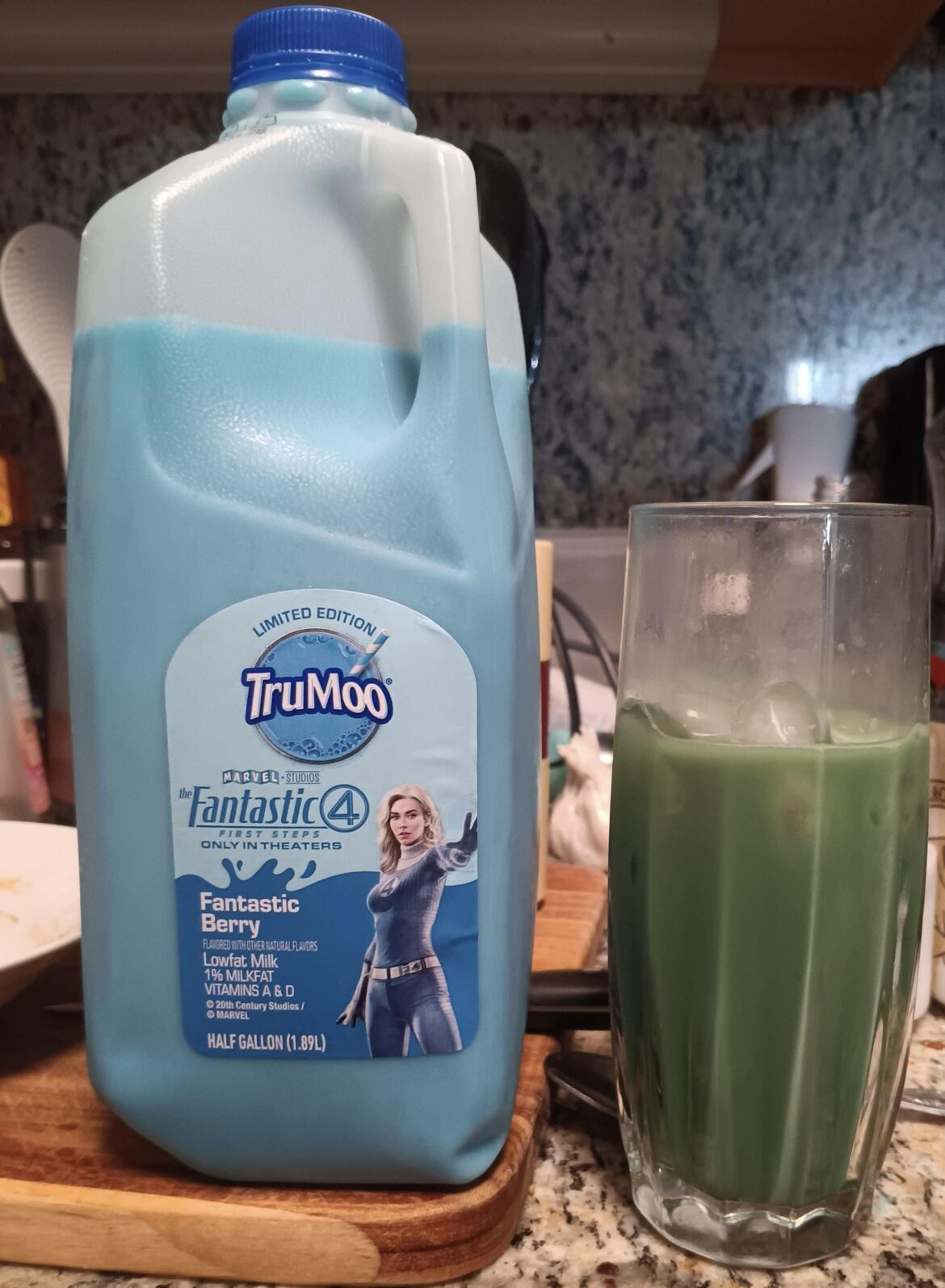 My roommate made an Iced latte with “Sue Storm’s milk”