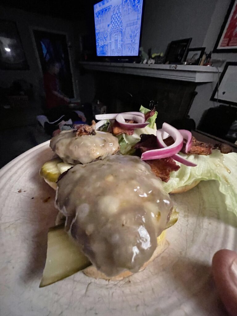 Pepperjack and bacon homemade butterburgers