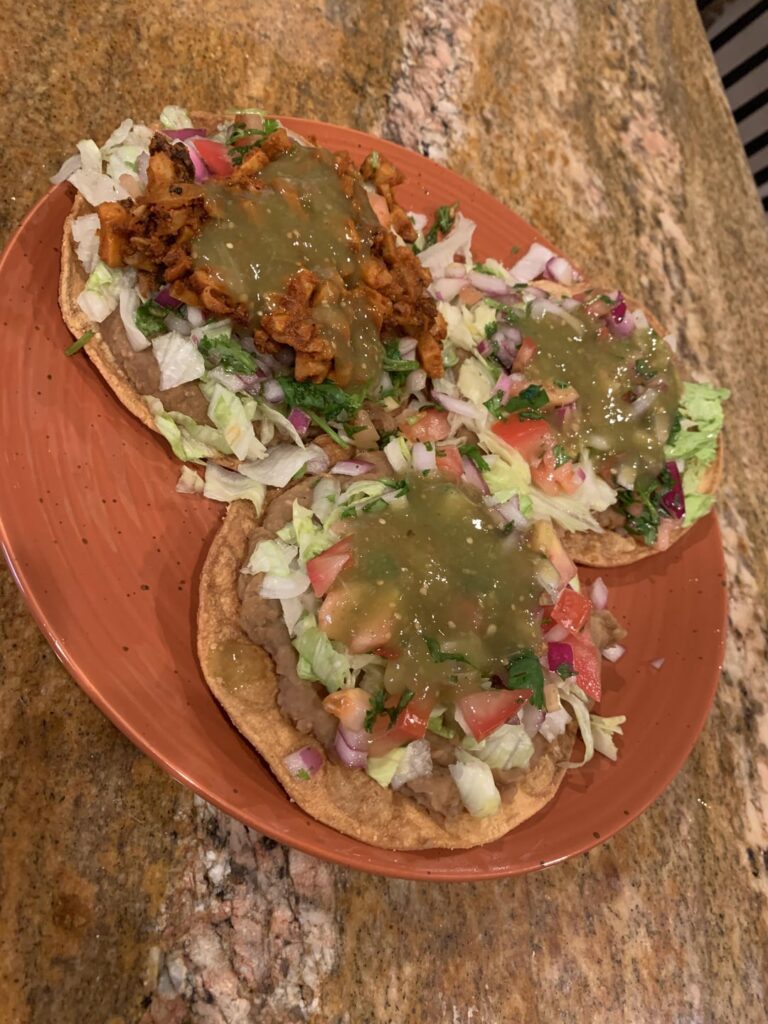 Mushroom Pastor Tostadas