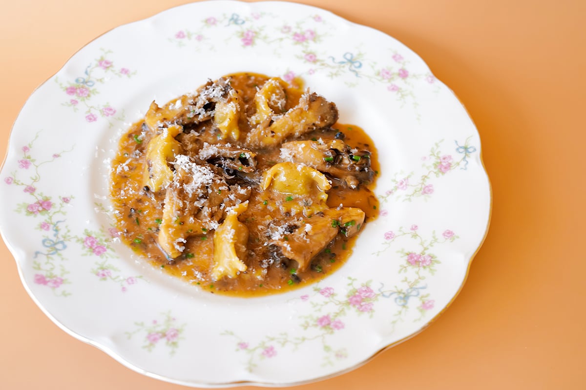 plate of Agnolotti pasta