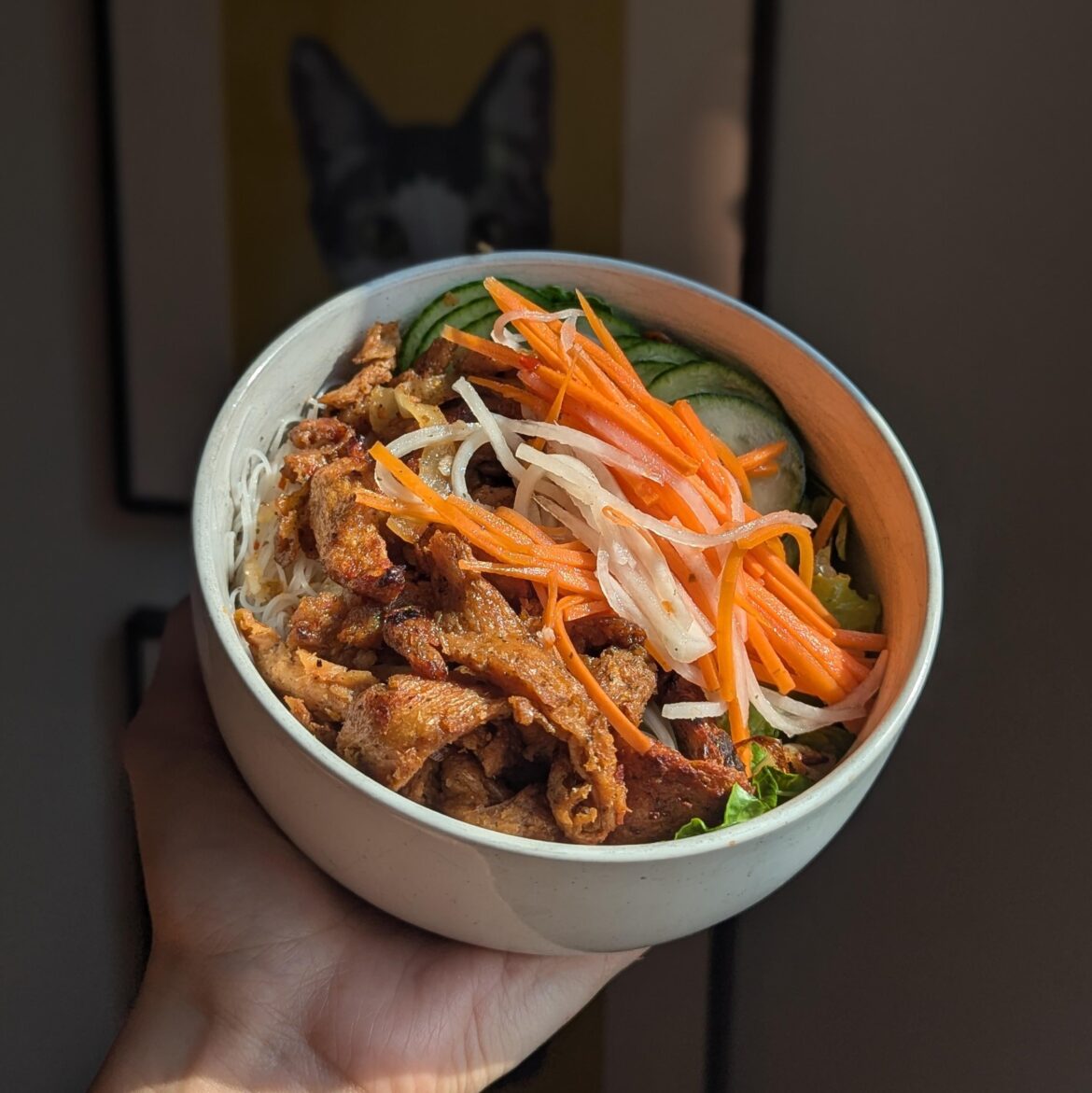 [homemade]  bún thịt nướng chay. 196/365