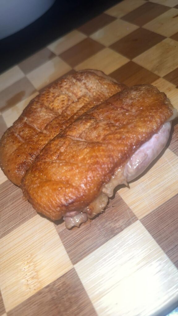 Cooked duck breast first time