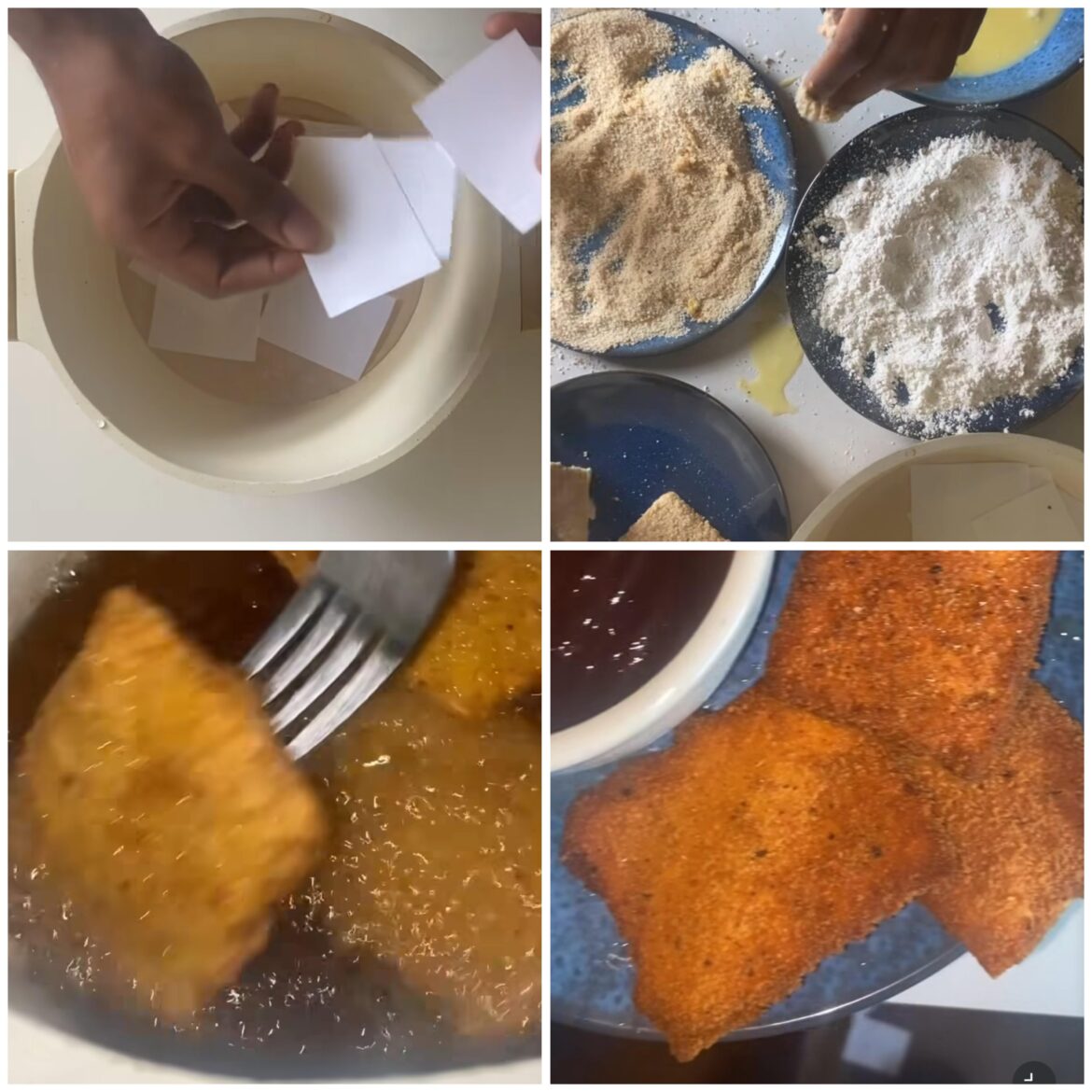 Just watched someone make fried paper.