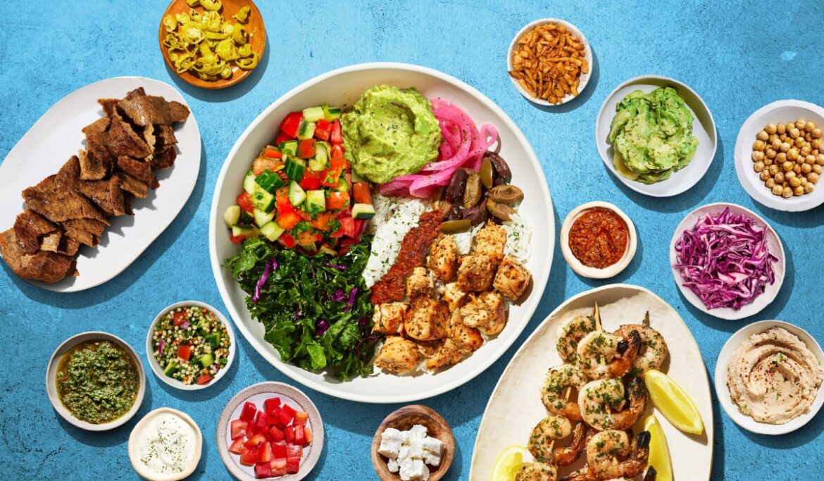 Restaurant food from Luna Grill.