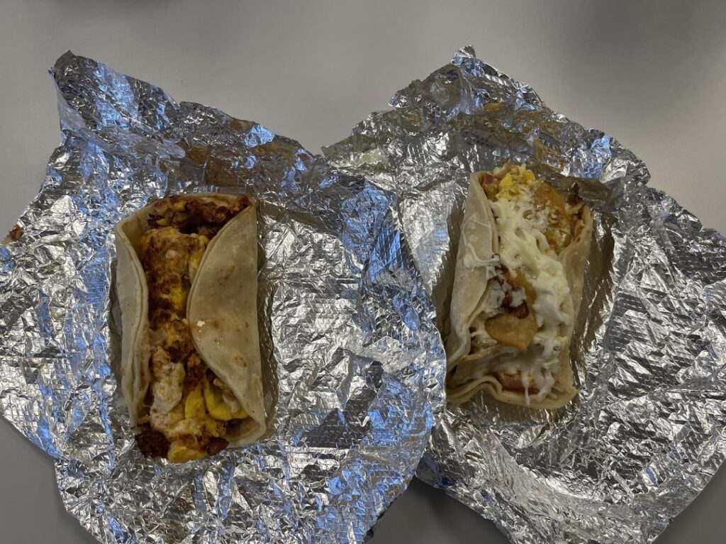 Killer cheap breakfast tacos at Taco Rico’s off of south 1st