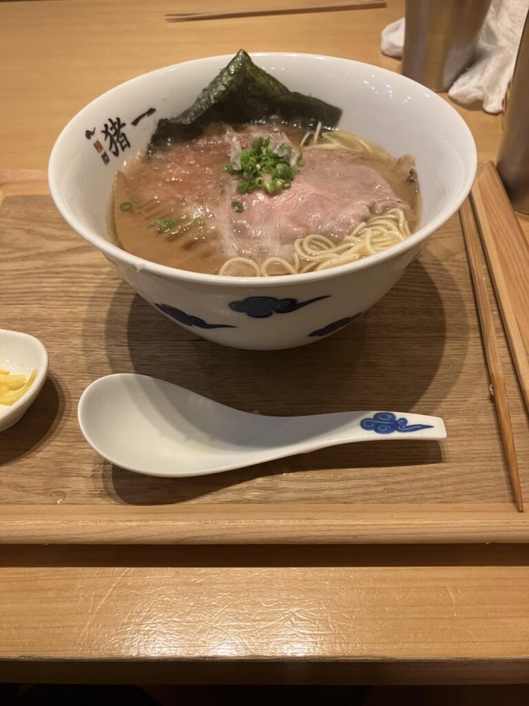 Menya Inoichi serves amazing dashi strong ramen in Kyoto. One of my favorites now.