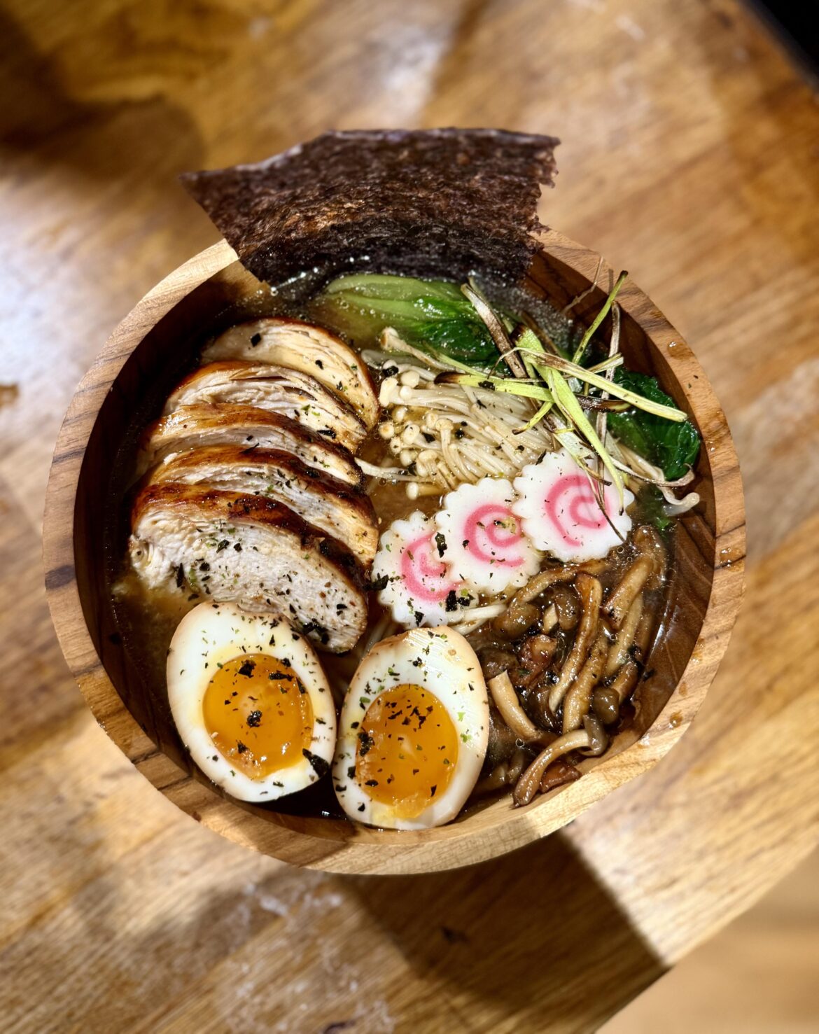 [homemade] miso ramen with marinated chicken