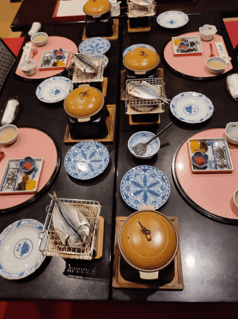 Traditional breakfast in ryokan