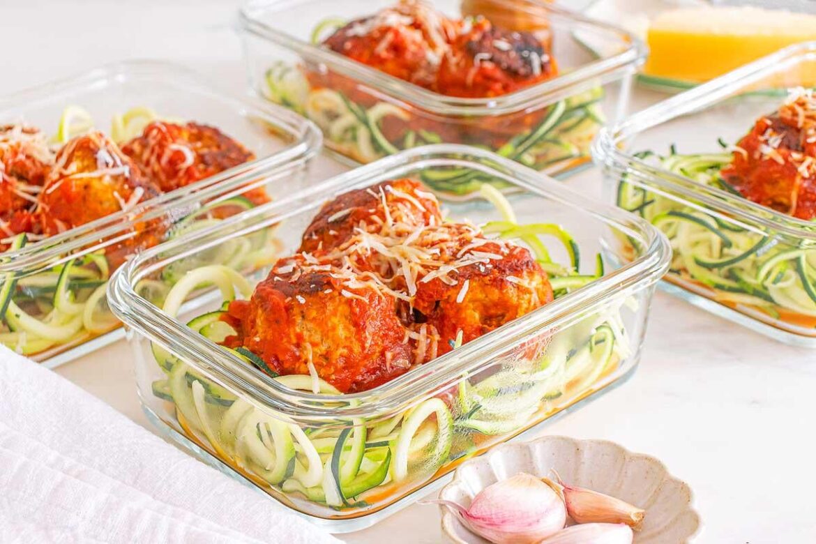 Meal Prep Turkey Meatballs & Zoodles