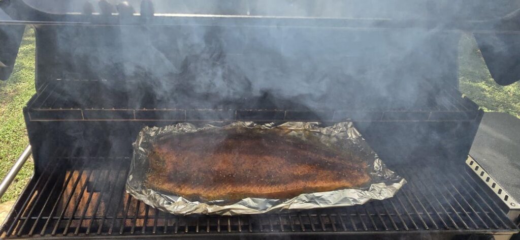 Smoked salmon and mac-n-cheese today