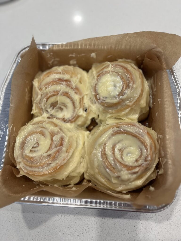 They might not look the prettiest lol but I wanted to share these cinnamon rolls I made last night!!