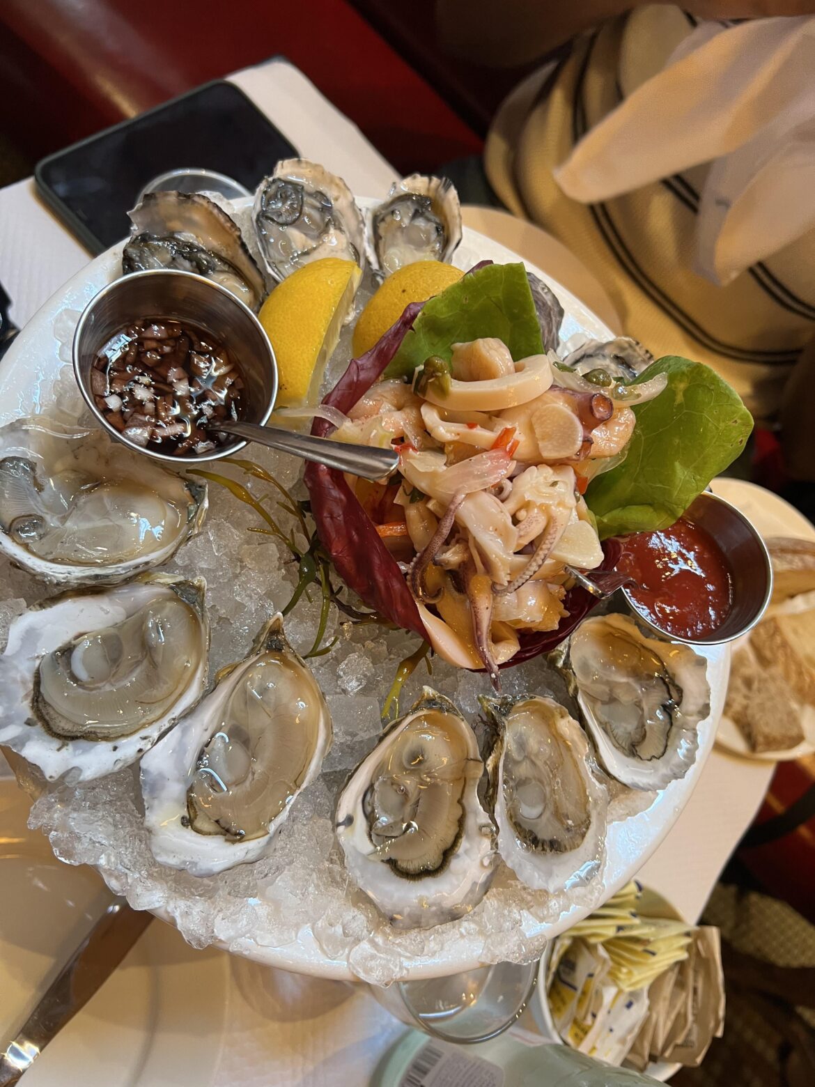 The seafood platter at Balthazar in soho NYC