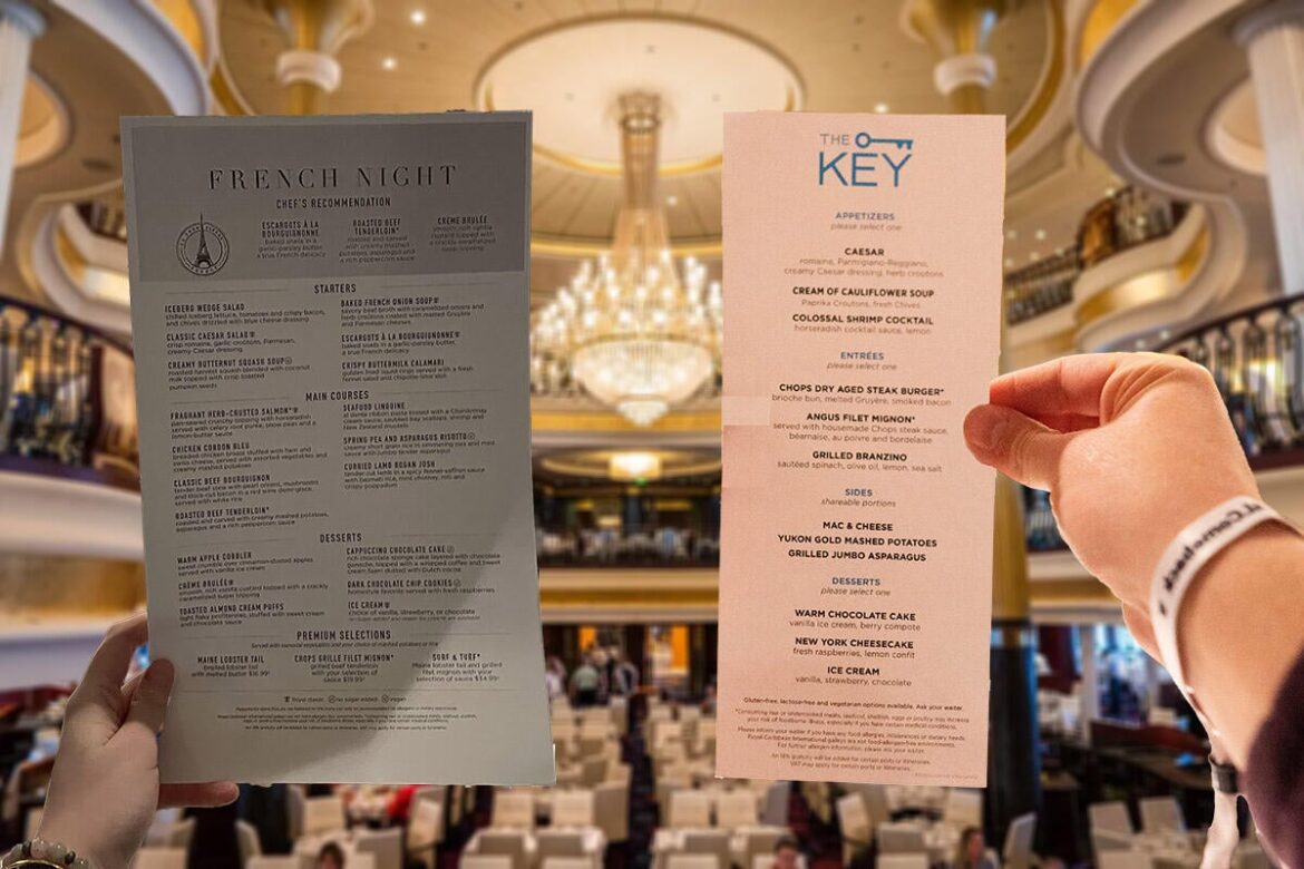 Royal Caribbean menus 2025: Main dining room, specialty restaurants & more