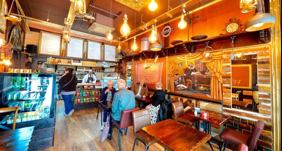 Interior view of the Merchant of Venice Italian Restaurant.