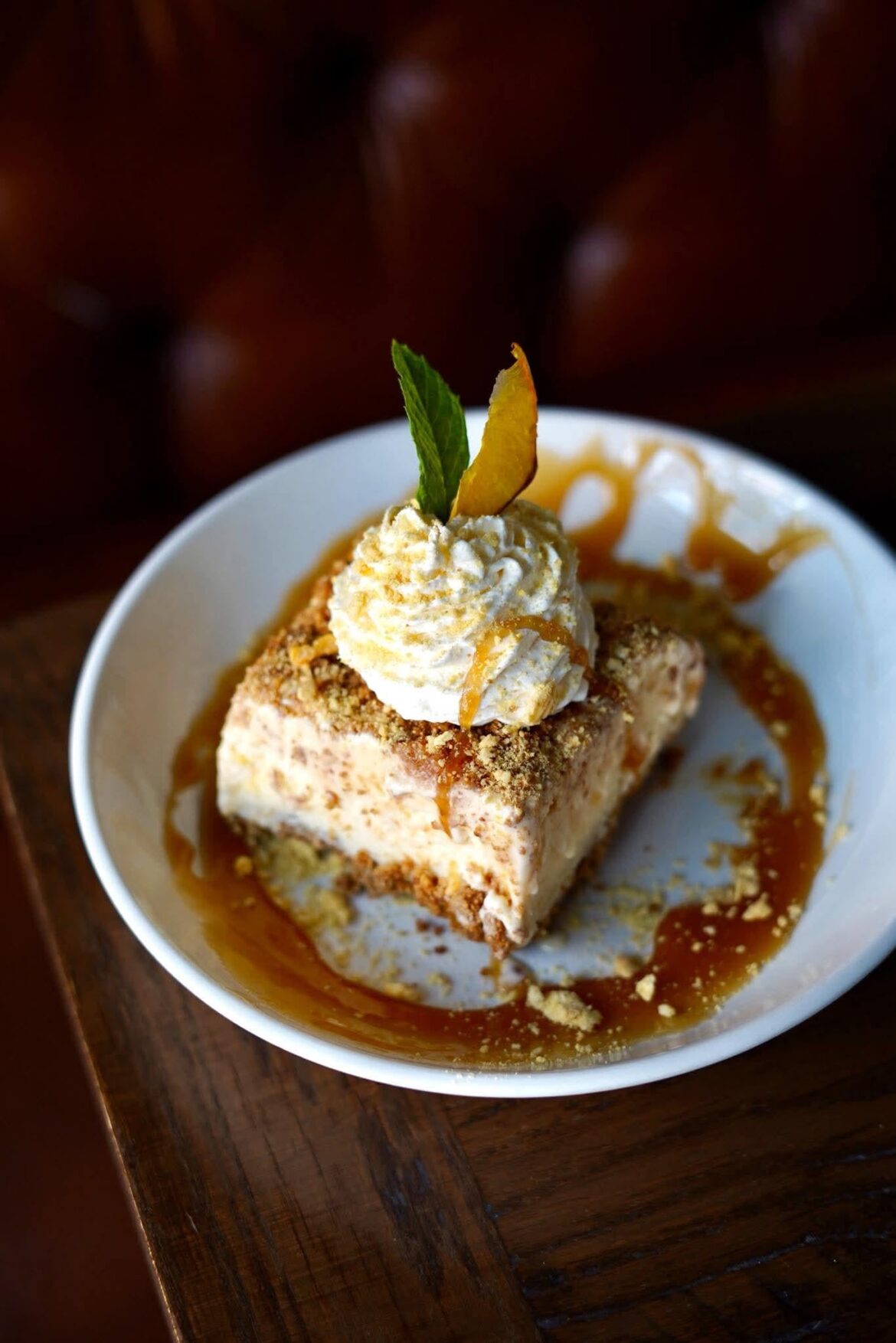 Caramelized Peach Ice Cream Pie