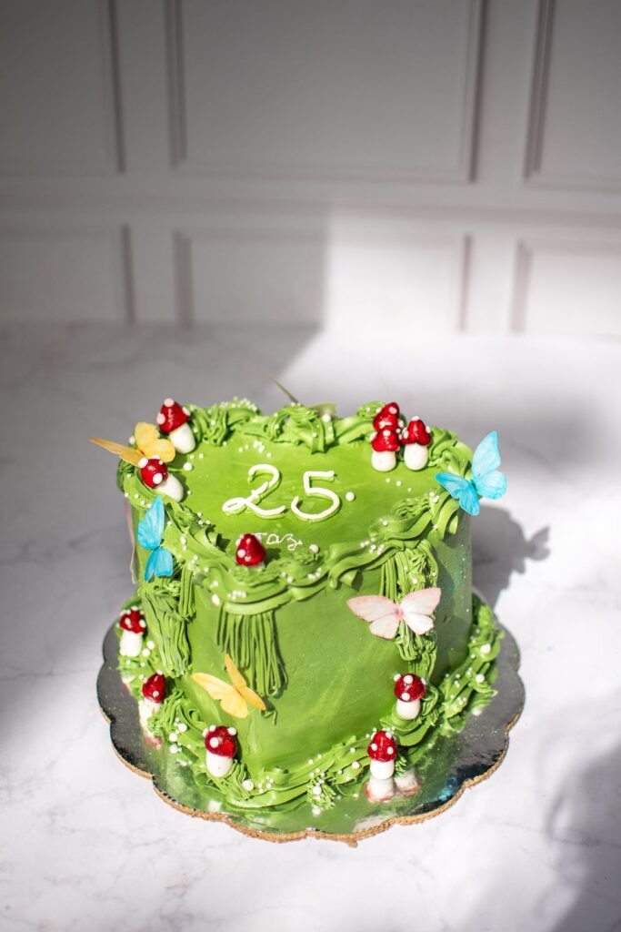 Nature-themed cake