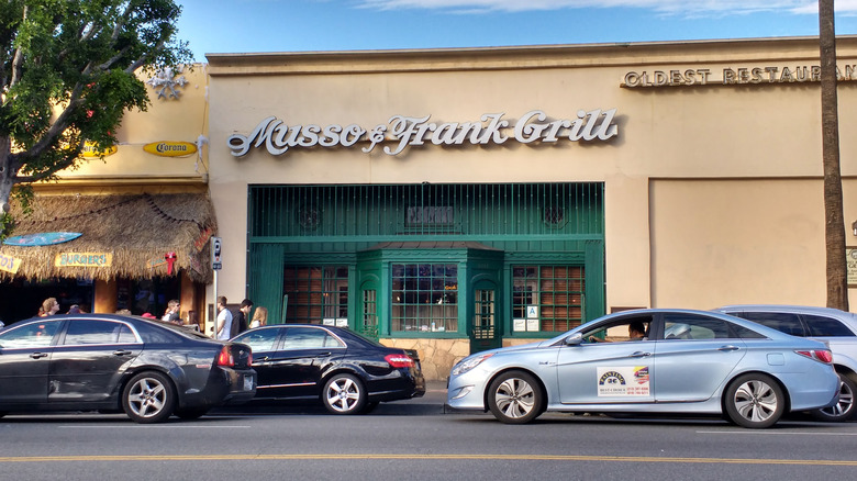 The exterior of Musso & Frank in Los Angeles, California