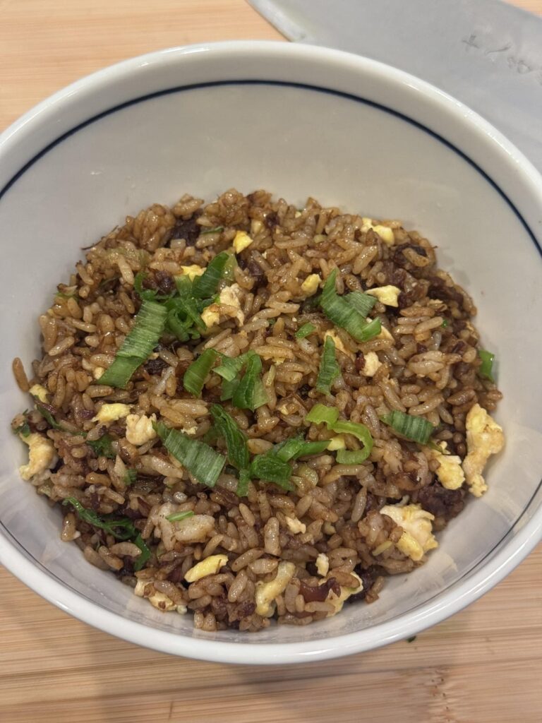 Brisket fat fried rice. Another favorite use of brisket trimmings. Brisket fat fried rice. Another favorite use of brisket trimmings.