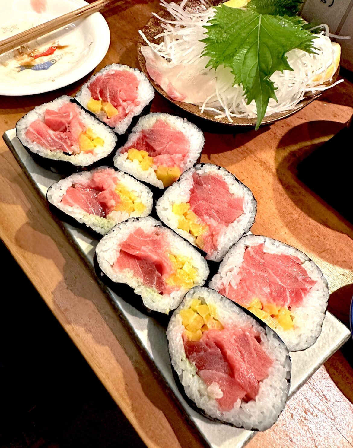 HUGE portion of toro taku maki in Osaka