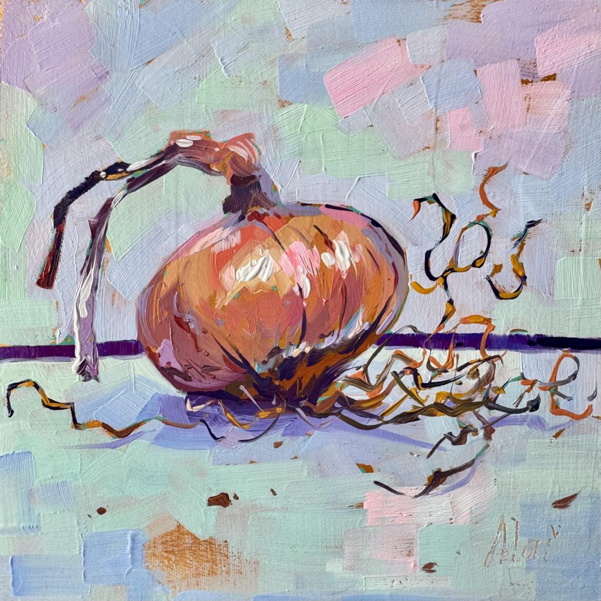 I just wanted to share a little onion painting :)
