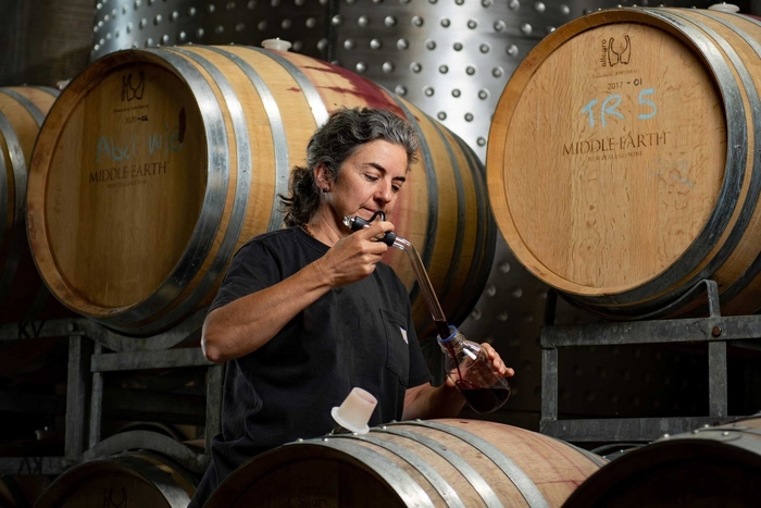 Trudy Sheild, who is making a name for herself as a female winemaker in Nelson, located at the top of New Zealand's South Island.