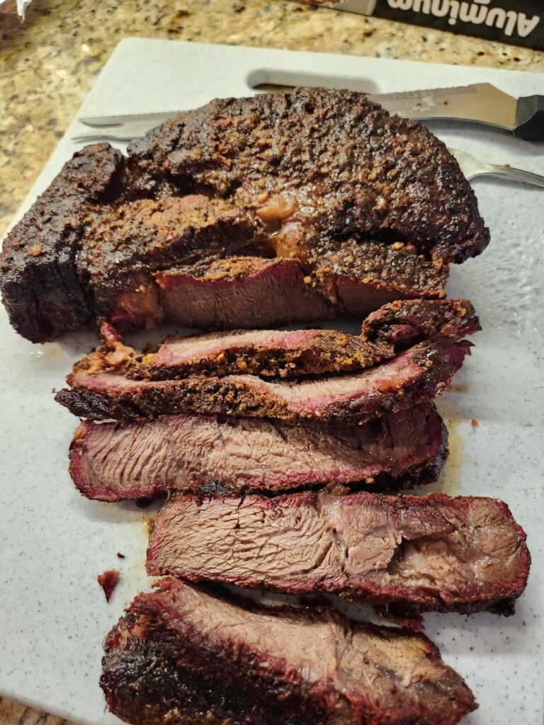 First chuck roast smoke.