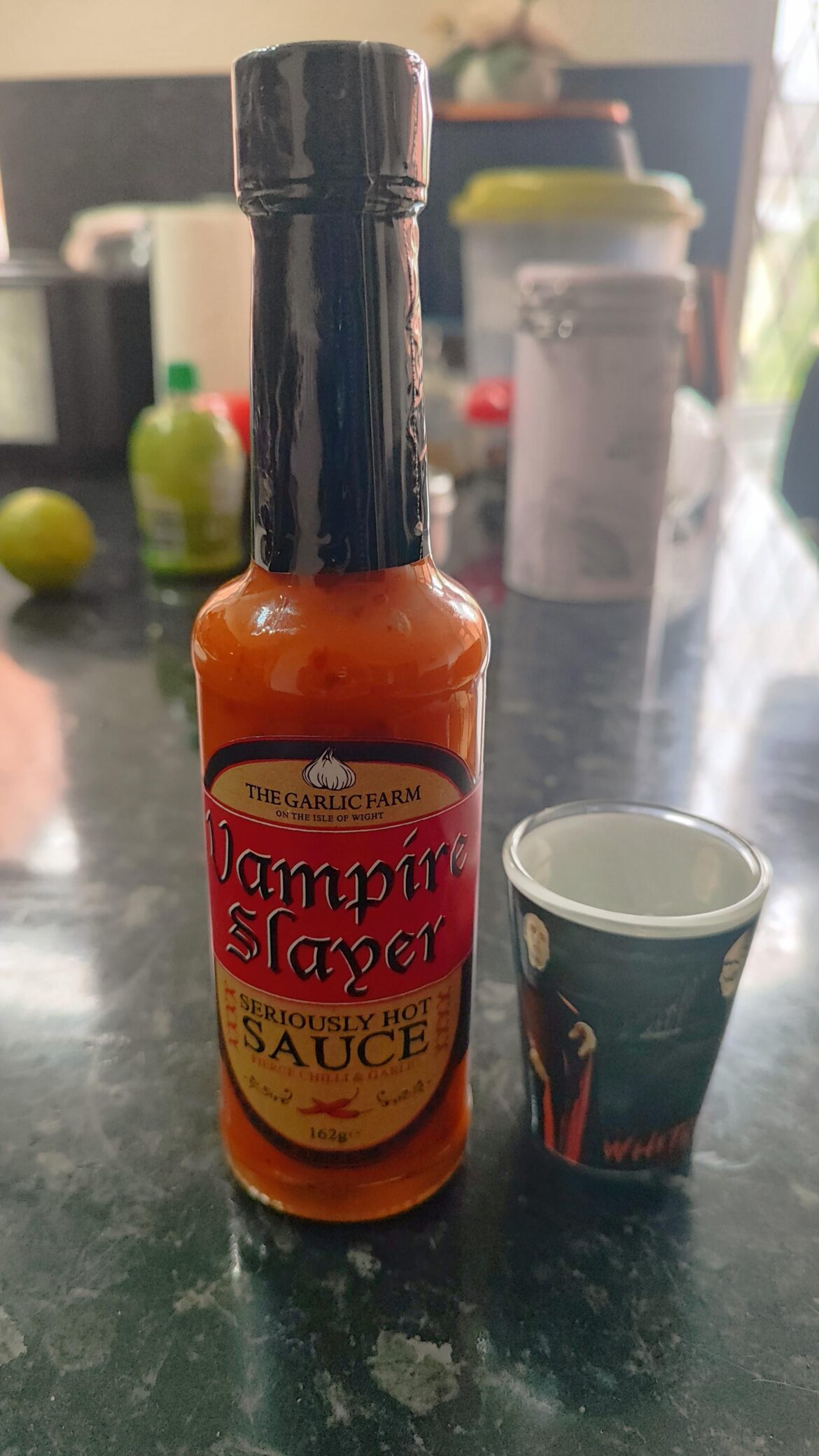 Just brought this beauty back from Whitby in Yorkshire. That shot glass is only ever getting used for one thing.