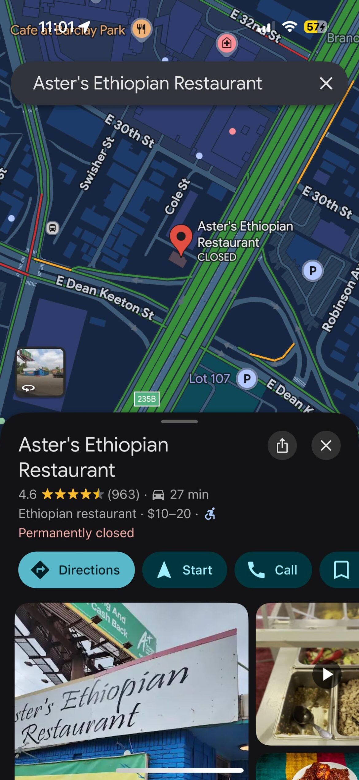 Aster’s Ethiopian closed??