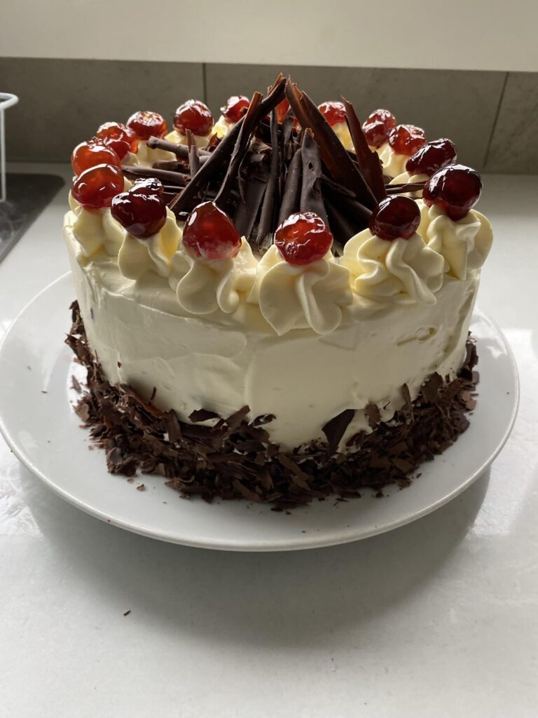 I made a Black Forest Cake for a friend