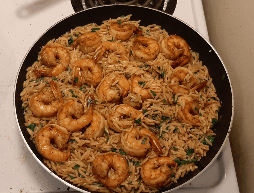Shrimp with Orzo