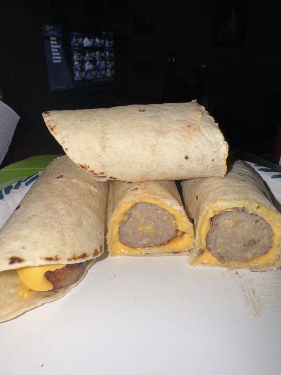 Ran out of buns; used tortillas for sausages. 9/10 didn’t hate it.