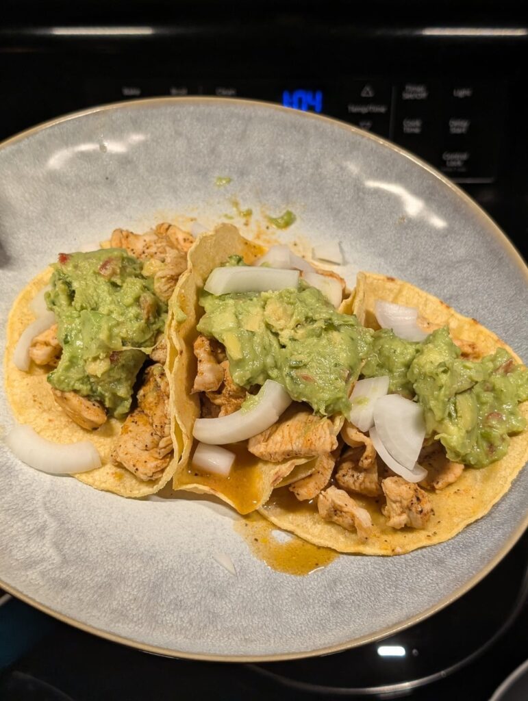 Chicken avocado tacos :)