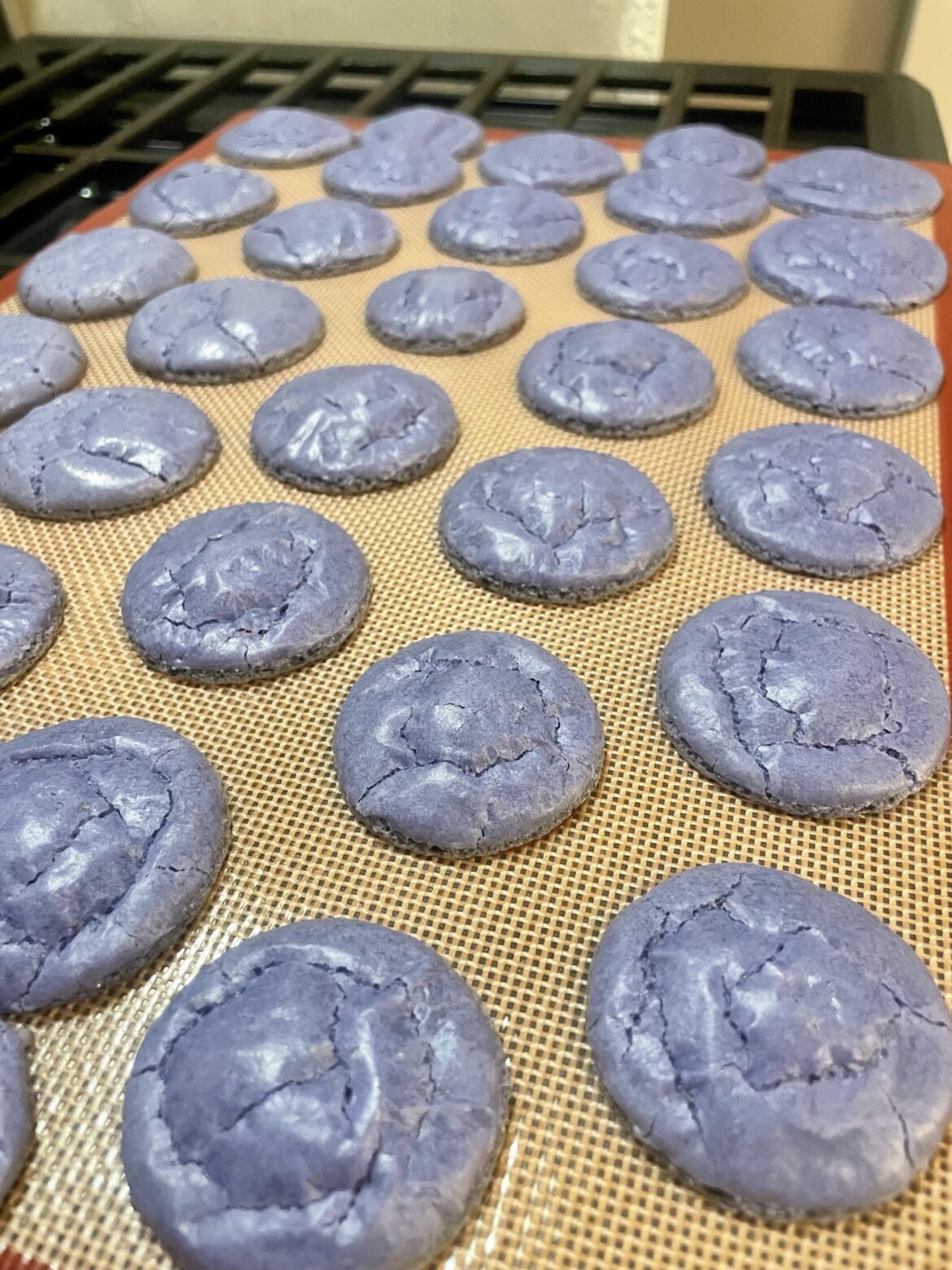 What went wrong with my lavender macarons? Recipe details below