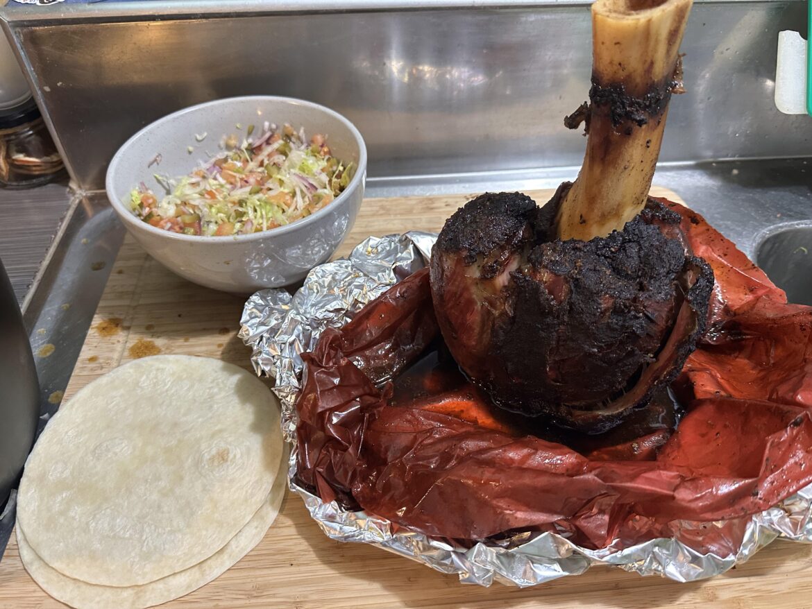 Day 3 of being home alone. Beef shank for tacos
