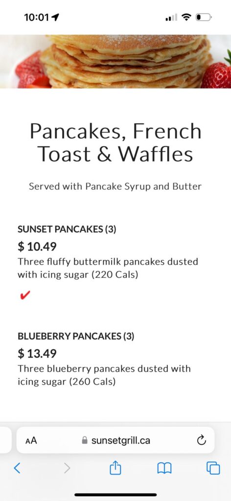 Seems too good to be true- breakfast estimating?