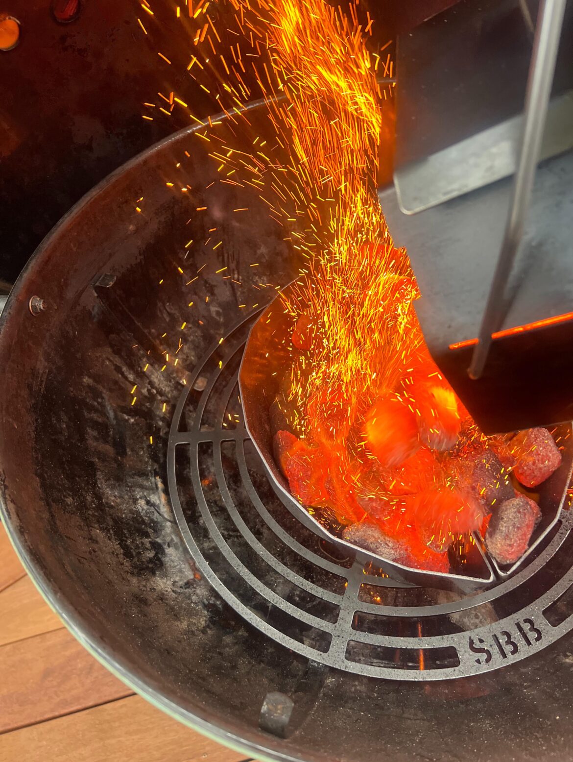 Dumping Charcoal always looks cool!