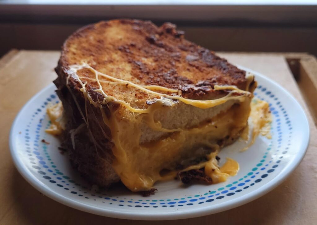 I made my own bread and butter. Cheese was combination of cheddar, sharp white American, and Colby Jack.