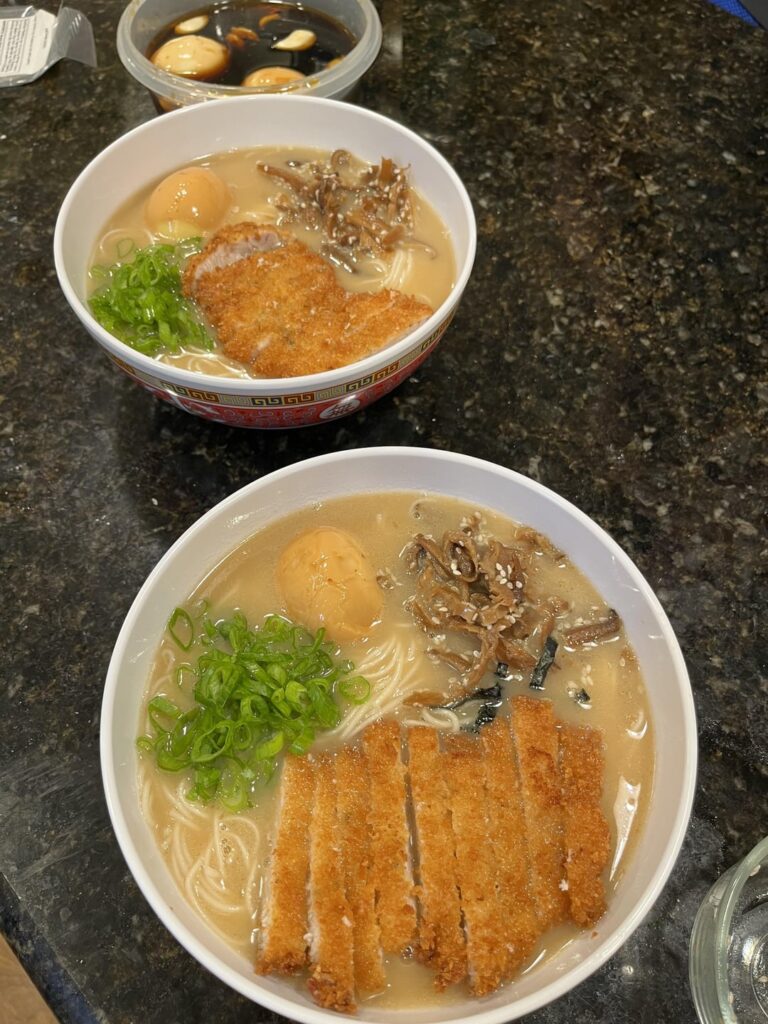 Tonkotsu broth with pork katsu-it worked!