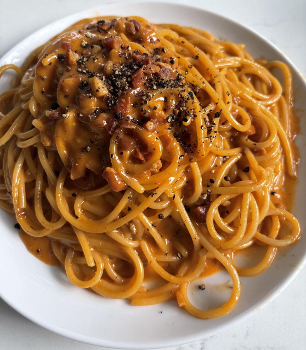 Gochujang carbonara