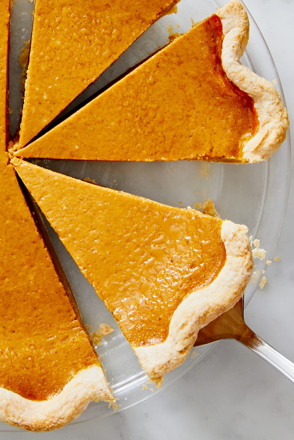 pumpkin pie with homemade flaky crust