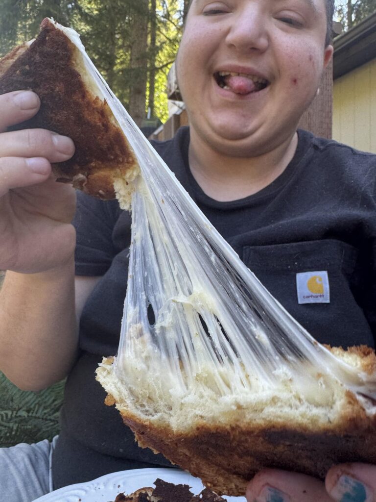 r/stonerfood sent me here, shredded smoked provolone + butter + bud = grilled cheese heaven 😮‍💨